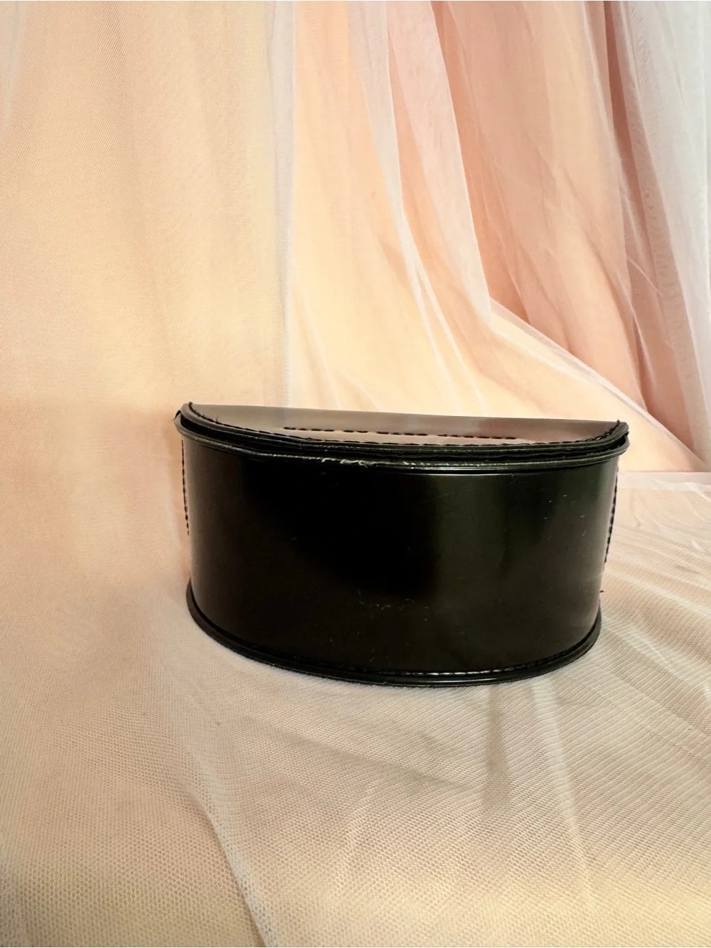 👛Marc by Marc Jacobs Black Leather Portable Hard Case for Glasses/Sunglasses